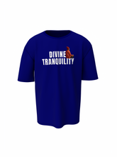 Divine Tranquility Spiritual Blue Unisex Oversized T-Shirt